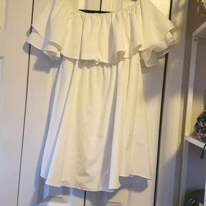 White off the shoulder dress